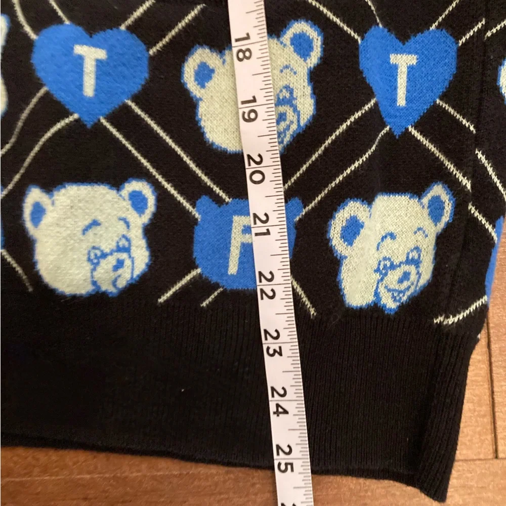 Teddy Fresh x Care Bears Diamond Cardigan Sweater Jacquard EUC Unisex XL